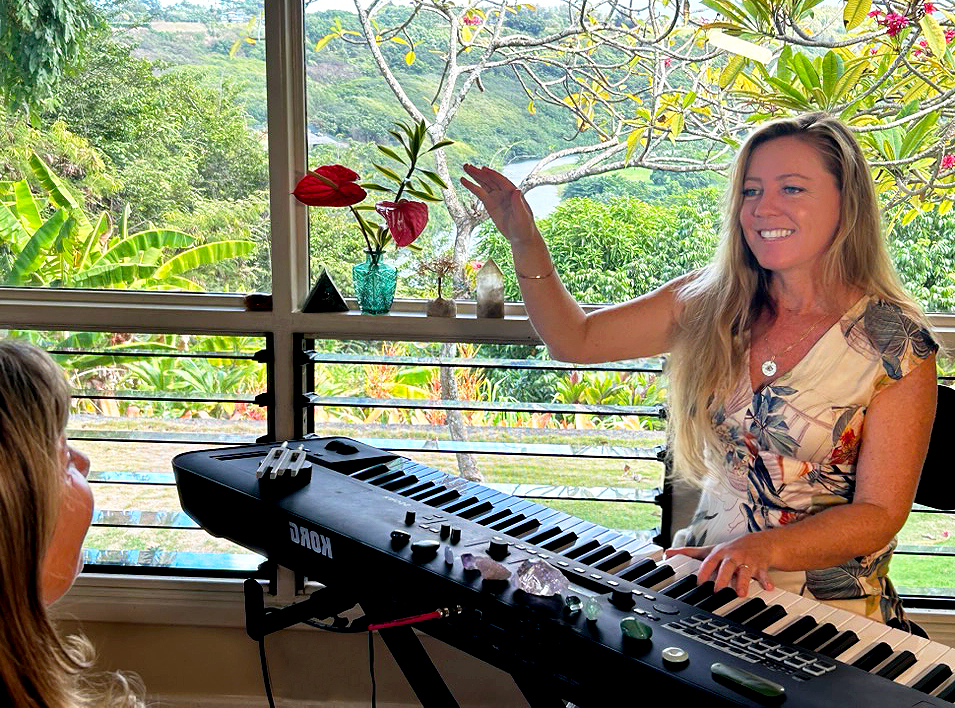 Preeta during a vocal empowerment session